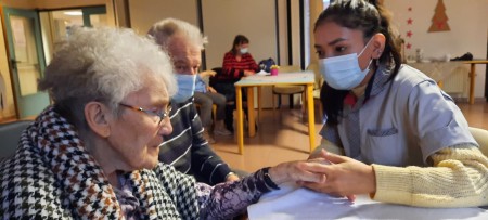 Banin met oudje en Daniel